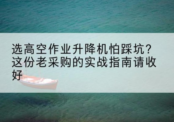 师宗高空作业升降机厂家推荐-选高空作业升降机怕踩坑？这份老采购的实战指南请收好